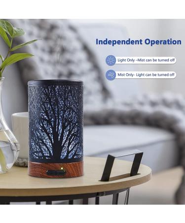 EQUSUPRO 100ml Metal Aromatherapy Essential Oil Diffuser - Ultrasonic Cool Mist with Waterless Auto Shut-Off, 7 Color LED for Home, Office, SPA, Yoga - Buy Online on GoSupps.com