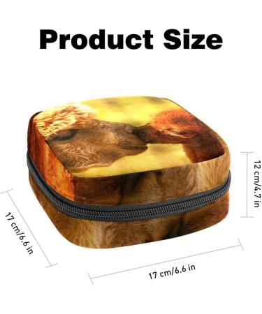 GIAPB Period Bag Sanitary Napkin Storage Bag Period Pouch Travel Makeup Bag Alpaca Animal Color474 - Buy Online on GoSupps.com