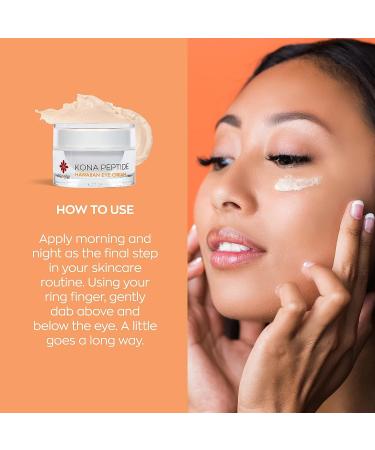 Hanalei Kona Peptide Eye Cream - Minimize Wrinkles & Puffiness | Hawaiian Botanicals, Caffeine, Peptides | Made in USA, Cruelty-Free & Vegan (0.5 oz) - Buy Online on GoSupps.com