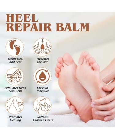 Cracked Heel Repair Cream Heel Balm Foot Cream for Cracked Heels and Dry Skin Calluses Feet Cracked Heel Repair Balm Hydrates and Softens Dry Feet 70G (Coconuts) - Buy Online on GoSupps.com