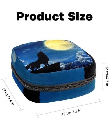 Buy Women's Bonds Storage Pockets Stillpad Keeper - Wolf Print Portable Period Kit Bag | Feminine Product Bag for Women & Girls - Buy Online on GoSupps.com