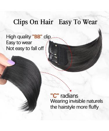 LNERATO 4 PCS Synthetic Hair Toppers for Women - Invisible Clips, Thinning Hair Solution - Black (1B) - Double 4 inch and Double 8 inch - Hair Volume Enhancer - Buy Online on GoSupps.com