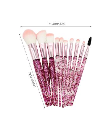 10PC Portable Pink Makeup Brush Set - Eye Shadow & Foundation Brushes for Flawless Makeup Application - Buy Online on GoSupps.com