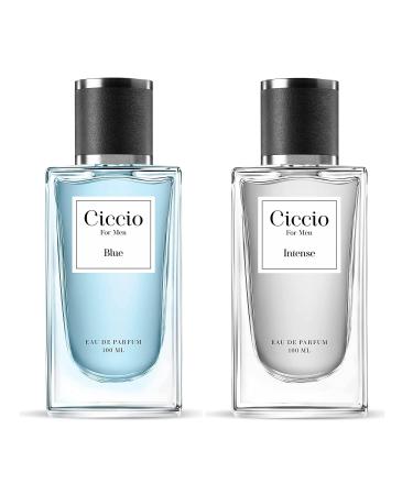 Ciccio Blue n Intense Premium Long Lasting Luxury Fragrance Eau De Perfume Spray For Men_Woody Aquatic Fresh n Woody n Spicy_100 ML_Combo Pack of 2