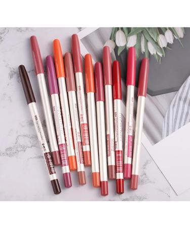  Pruojhw Lip Liners - 12 Colors - Satin Finish - Long-Lasting - Lip Pencil - For Women Girls Family Sister Friend - Buy Online on GoSupps.com