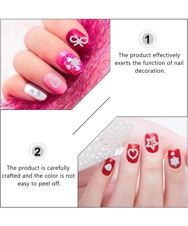 LALAFINA 1 Box Nail Decoration Pearl Nail Art Nail Jewels Nail Pearls Pearl Nail Gems Pearls for Nails Art Mini Decor Rhinestones Manicures Accessories Nail Supplies White Heart - Buy Online on GoSupps.com