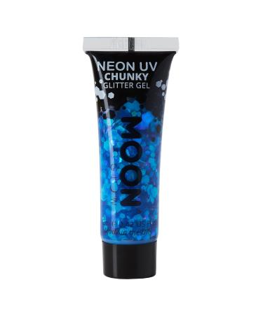 Neon UV Face & Body Chunky Glitter Gel - 12ml - Blue