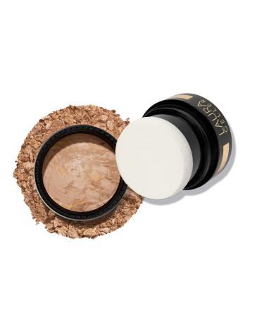 LAURA GELLER NEW YORK Award-Winning Baked Balance-n-Brighten To Go Color Correcting Powder Foundation - Medium - Buildable Light to Medium Coverage - Demi-Matte Natural Finish 104 Medium To Go