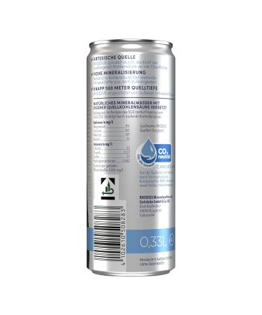 Buy Rhodius Sparkling Mineral Water Rich in Minerals & Magnesium | 24 x 330ml Cans | Eco-Friendly & Disposable | International Shipping Available - Buy Online on GoSupps.com