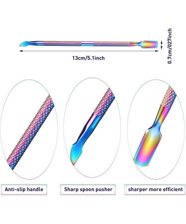 8 Pieces Cuticle Trimmer with Cuticle Pusher Cuticle Nipper and Pusher Set Nail Nippers Stainless Steel Cuticle Trimmer Cutter Dead Skin Remover for Toenails and Fingernails Care - Rainbow Color - Buy Online on GoSupps.com