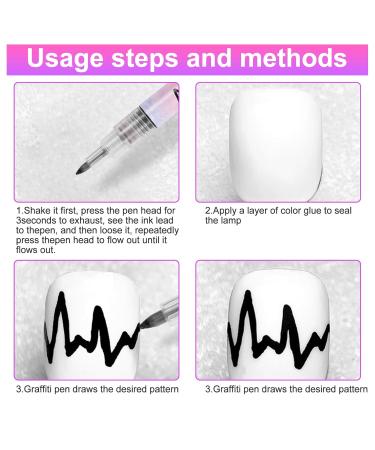 12 Colors 3D Nail Art Pen - DIY Nail Art Tools for Beauty & Manicure | Graffiti Puncture & Flower Design Liner - Buy Online on GoSupps.com