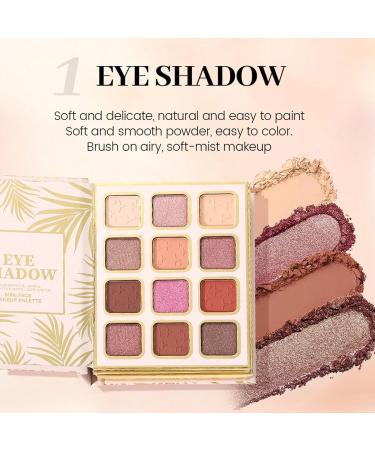 Palette De Maquillage Pour Le Visage | 12 Couleurs Paupi res Paupi res Paillet e Style Livre Avec 4 Fards Joues Et 4 Brillants L vres - pour Voyage Beaut Sc ne - Buy Online on GoSupps.com