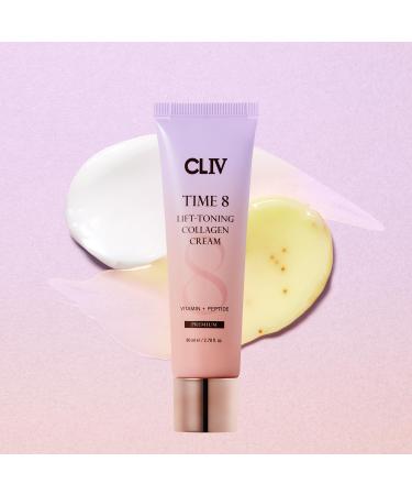 CLIV Time 8 Lift Toning Collagen Cream Korean Skincare Hydrating Face Moisturizer with Peptides, Niacinamide & Multi-Vitamin Complex 2.7 fl oz (80ml) - Buy Online on GoSupps.com