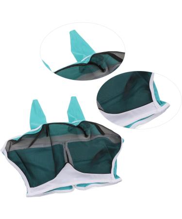 Horse Fly Mask Horse Eye Mask Extended View Mosquito Protection Removable for Horses S Blue Green - Buy Online on GoSupps.com