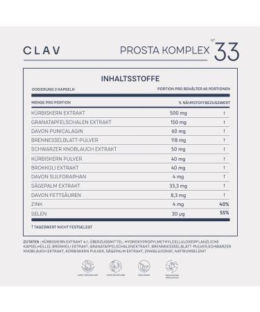 N 33 Prosta - Prostate Support Capsules with Saw Palmetto Black Garlic & Pumpkin Seed - 120 Count for Optimal Health - Buy Online on GoSupps.com
