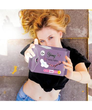 Em Yeraz Women Sanitary Pads Ultra-Thin with Wings | Fast Absorbency, Size 5, 30 Count - Day Use - Buy Online on GoSupps.com