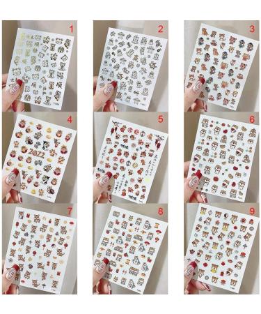 Accessories Manicure Decoration Adhesive 3D Nail Art Nail Slider Nails Decal Tiger Nails Stickers 2022 Year(1) Style1 - Buy Online on GoSupps.com