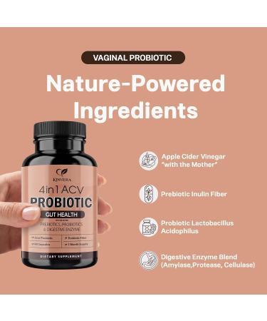 4-in-1 ACV Gut Formula Apple Cider Vinegar Prebiotics & Probiotics Digestive Enzymes Immune & Complete Digestion 60 Veggie Capsules - Buy Online on GoSupps.com