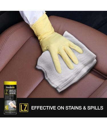 Suds Lab LZ Spot-Less Leather Wipes - Clean Condition & Protect Leather Furniture Car Seats & Shoes (40 Count) - International Shipping Available - Buy Online on GoSupps.com