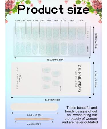 Kalolary 20PCS Gel Nail Polish Strips Nail Gel Art Sticker Full Nail Wraps Decals with Nail File and Stick for Women Girls Nail Art Decor (UV/LED Lamp Required) (D) - Buy Online on GoSupps.com