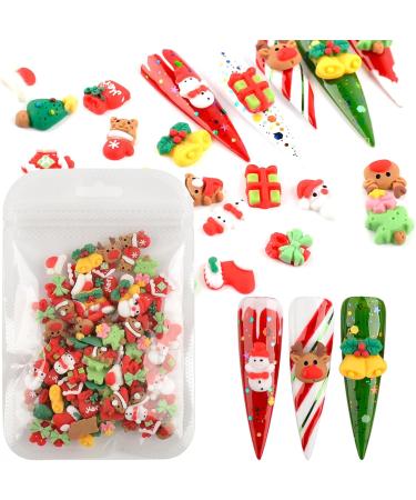 FEIlei 1Bag Resin Christmas Charms Christmas Flatback Decoration Ornaments for Nail Art Craft Making DIY Crafts - Buy Online on GoSupps.com