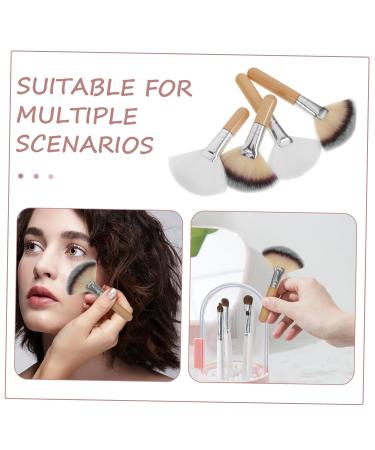 FRCOLOR 16 Pcs Loose Powder Brush Set | Makeup Brush Set for Setting Powder Concealer & Facial Blending | Soft Wood Fan Brushes for Flawless Makeup - Buy Online on GoSupps.com