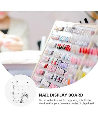 Minkissy Nail Display Board Nail Decoration False Nail Sample Sticks Pearl Scrunchies for Women Practice Color Sticks Manicure Tools Magnet Acrylic Display Stand Detachable - Buy Online on GoSupps.com