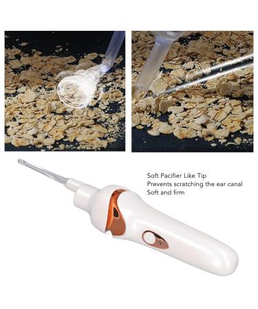 Electric Ear Cleaner | USB Rechargeable LED Ear Wax Remover Vacuum | Low Noise | Daily Ear Care for Kids & Adults | White - Buy Online on GoSupps.com