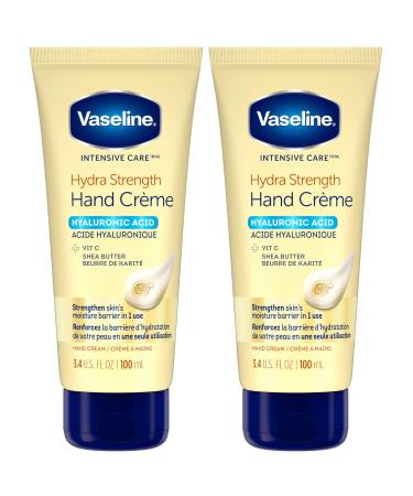 Vaseline Hand Cream for Dry Skin - Hydra Strength Hand Lotion with Hyaluronic Acid Vitamin C and Shea Butter Intensive Care Hand Repair Cream 3.4 Oz Ea (Pack of 2) - Buy Online on GoSupps.com