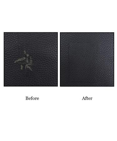 Vowcarol Leather Repair Kit for Couches and Cars - 2 PCS Black Super-Thin Vinyl Patches | Leather Repair Solution - Buy Online on GoSupps.com