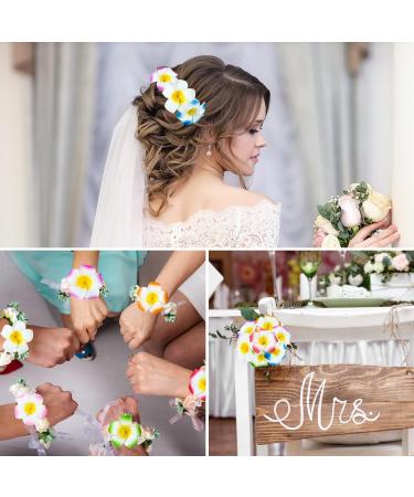24 Pack Hawaiian Flower Hair Clips - 2.5 Inch Plumeria Foam Accessories for Women - Luau Party Decorations & Bridal Wedding Supplies - Buy Online on GoSupps.com