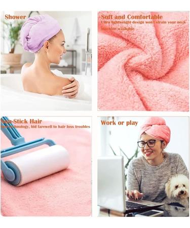 Microfiber Hair Towel Set for Women - 2 Pack 10 x 26 inch with Claw Clips | Super Absorbent Hair Drying Wrap for Curly Long Thick Hair - Buy Online on GoSupps.com