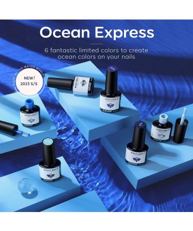 Modelones Blue Gel Nail Polish Set 6 Colors Royal Blue Sky Blue Glitter Navy Blue Nail Gel Polish Kit Light to Dark Shades Soak Off Gel Nail Art Salon Design Home Manicure Holiday Gifts for Women Girls - Buy Online on GoSupps.com