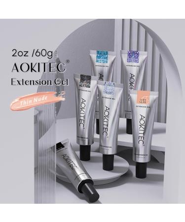 Aokitec 60ml Nail Extension Gel - UV Polish for Salon DIY | Thin Naked Acrylic False Nail Assembly Gel - Buy Online on GoSupps.com