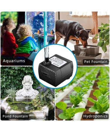 PULACO 95GPH Mini Submersible Water Pump - Ideal for Aquariums, Ponds & Hydroponics - Buy Online on GoSupps.com