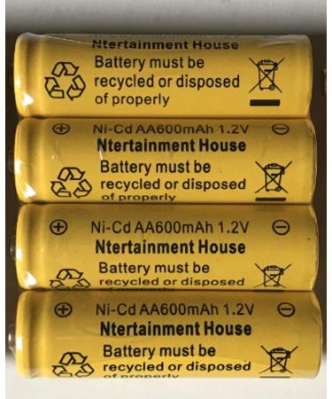 4 Piece Set AA NiCd 600mAh Rechargeable Batteries for Personal Healthcare - International Shipping Available - Buy Online on GoSupps.com