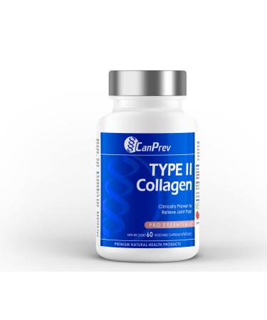 CanPrev - TYPE II Collagen Enhanced Formula for Joint Support 60 Capsules High Potency Collagen Peptides for Women & Men Non-GMO Supplements for Skin & Connective Tissue Nourishment