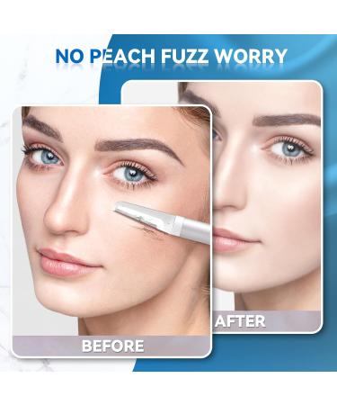 Dermaplane Razor with 4 Blades - Exfoliating Face Razors for Women | Remove Peach Fuzz & Dead Skin Durable Eyebrow Razors - Silver - Buy Online on GoSupps.com