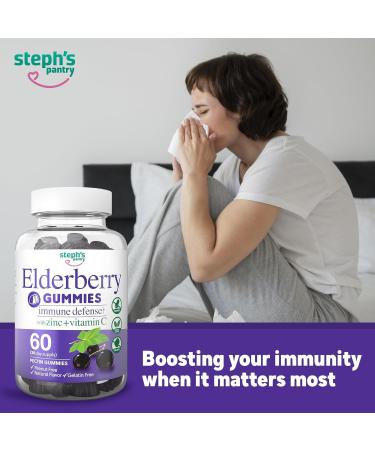 Elderberry Gummies with Vitamin C and Zinc - Immune Booster Elderberry Gummies For Adults and Kids - Vegan Natural Ingredients Defense Multivitamins with Antioxidant Support (60 Gummies) 60 Count (Pack of 1) - Buy Online on GoSupps.com