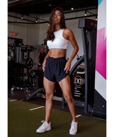 BALEAF Women's 4 Running Athletic Shorts with Liner & Zipper Pockets - Black, Medium - Buy Online on GoSupps.com