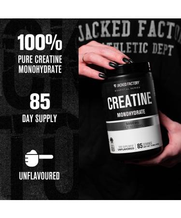 Jacked Factory Nitrosurge Build Pre Workout with Creatine for Muscle Building (30 Servings Arctic White) & Creatine Monohydrate Powder for Muscle Growth & Increased Strength (85 Servings Unflavored) - Buy Online on GoSupps.com
