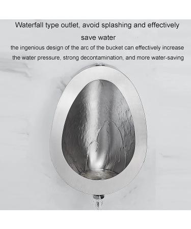 Household Items Stainless Steel Wall-Mounted Urinal Men's Urinal Public Toilet Urinal with Stainless Steel S Tube Suitable for Schools Prisons Hospitals Shopping Malls S - Buy Online on GoSupps.com