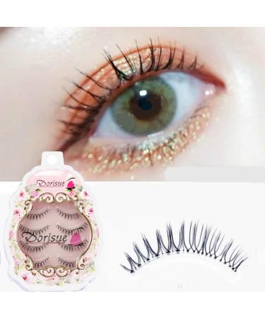 Dorisue Eyelashes natural look 3D lightweight Natural short eyelashes Perfect for Everyday lashes Handmade lashes with Hight Quality 4 pack E3 1 Count (Pack of 1)