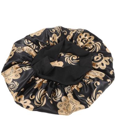 Healeved Girls Hair Ties and Sleep Cap Set - Satin Printing, Elastic Headband, Shower Cap - 2pcs, 26x26cm - As Shown - Buy Online on GoSupps.com
