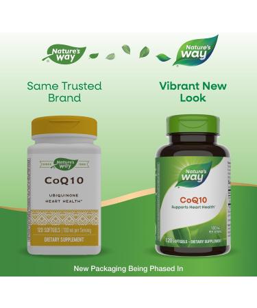 Nature's Way CoQ10 100 mg - Heart Health & Cellular Energy - 120 Softgels - Supports Vitality & Wellness - Buy Online on GoSupps.com