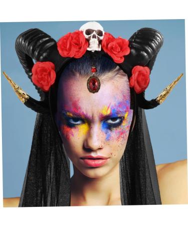 HAPINARY Halloween Headband Hair Bands for Womens Hair Horn Headbands for Women Horn Hair Band Horn Rose Hair Band Instrument for Pedicures for Family Comb Miss Charm Plastic Resin - Buy Online on GoSupps.com