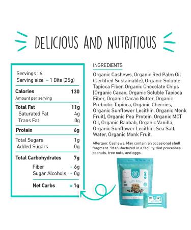 BHU Keto Bites Variety Pack - Organic Low Net Carb, Low Sugar Snack with Clean Gluten Free Ingredients - 24 Individually Wrapped Snacks - Buy Online on GoSupps.com