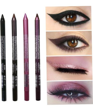 Eyeliner Pencil 4Pcs 4 Colors Smudge-proof Pearl Long Lasting Glitter Eye Liner 8.5g Waterproof Makeup Eyeliner Eyeshadow Pencil Style1 Style 1 - Buy Online on GoSupps.com
