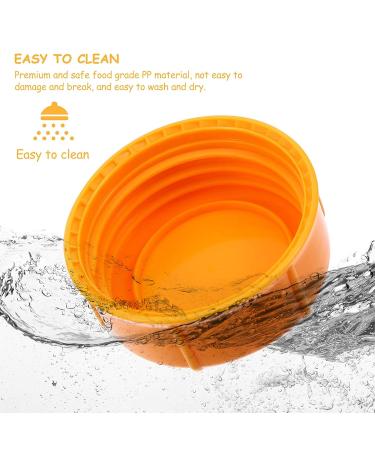 Kisangel 10Pcs Orange Bottle Cap Travel Replacement Caps for Glass Milk Bottles - Leak Proof Lids, Breastmilk Bottles Accessories - Buy Online on GoSupps.com