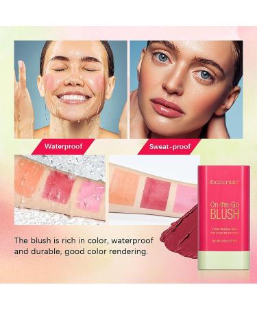 Multi Use Makeup Blush Stick Makeup Blush Stick beauty solid moisturizer Creamy Stick Blush Stick for Cheeks Monochromatic Blush Beauty Wand for Cheek and Lip Tint - Buy Online on GoSupps.com